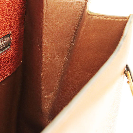 MORABITO Handbag leather Brown 2WAY Scala 28 Women Used Authentic