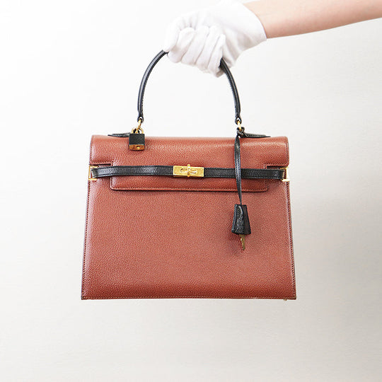 MORABITO Handbag leather Brown 2WAY Scala 28 Women Used Authentic