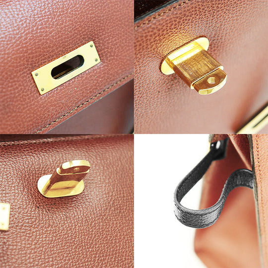 MORABITO Handbag leather Brown 2WAY Scala 28 Women Used Authentic