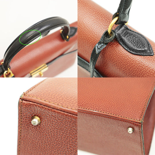 MORABITO Handbag leather Brown 2WAY Scala 28 Women Used Authentic