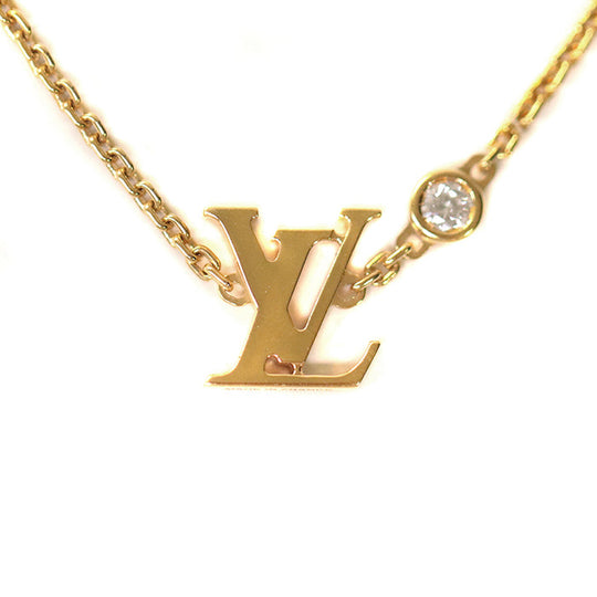 LOUIS VUITTON Necklace K18YG�“ , Au750�“ , K18YG Yellow Gold Pandantif Ideal Blossom Women Used Authentic