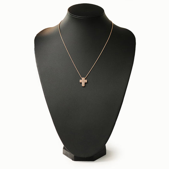 Damiani Necklace K18PG%, Au750%, K18PG, Diamond gold 20070300 Belle Epoque XS Side Diamond Women Used Authentic