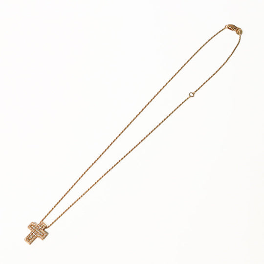 Damiani Necklace K18PG%, Au750%, K18PG, Diamond gold 20070300 Belle Epoque XS Side Diamond Women Used Authentic