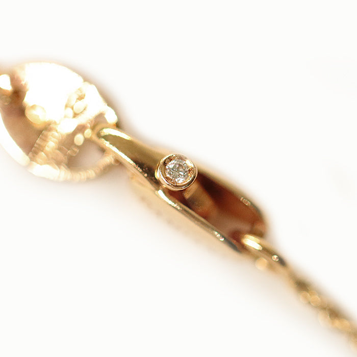 Damiani Necklace K18PG%, Au750%, K18PG, Diamond gold 20070300 Belle Epoque XS Side Diamond Women Used Authentic