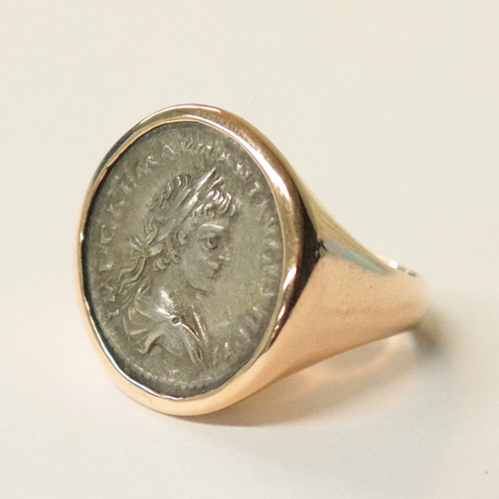 BVLGARI Ring Au750%, Ancient coin%, K18PG/Pink gold Pink gold unisex(Unisex) Used Authentic
