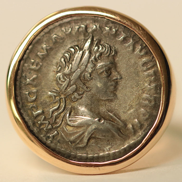 BVLGARI Ring Au750%, Ancient coin%, K18PG/Pink gold Pink gold unisex(Unisex) Used Authentic