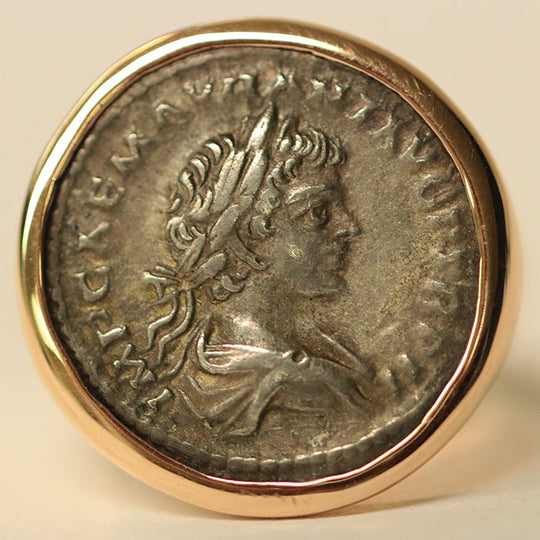BVLGARI Ring Au750%, Ancient coin%, K18PG/Pink gold Pink gold unisex(Unisex) Used Authentic