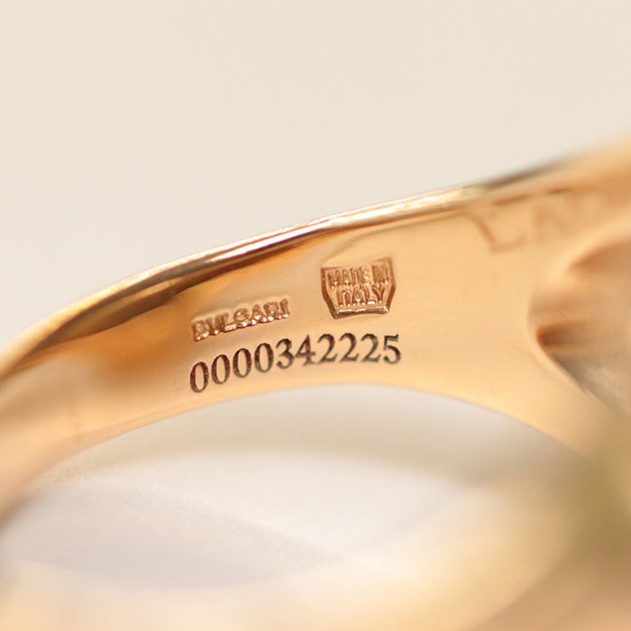 BVLGARI Ring Au750%, Ancient coin%, K18PG/Pink gold Pink gold unisex(Unisex) Used Authentic