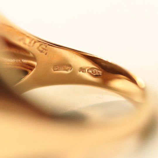 BVLGARI Ring Au750%, Ancient coin%, K18PG/Pink gold Pink gold unisex(Unisex) Used Authentic