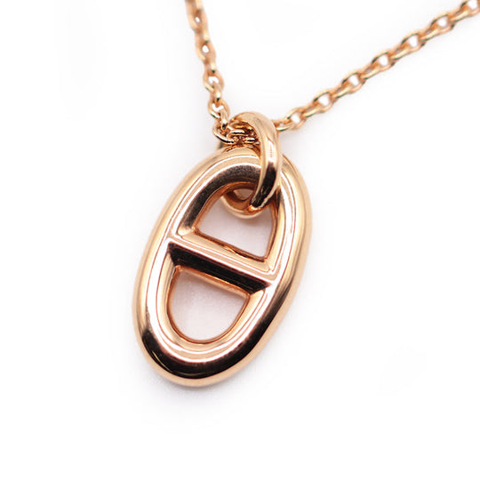 HERMES Necklace K18PG% , Au750% K18PG, pink gold Women Used Authentic