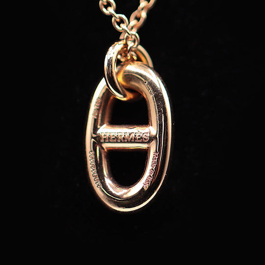 HERMES Necklace K18PG% , Au750% K18PG, pink gold Women Used Authentic