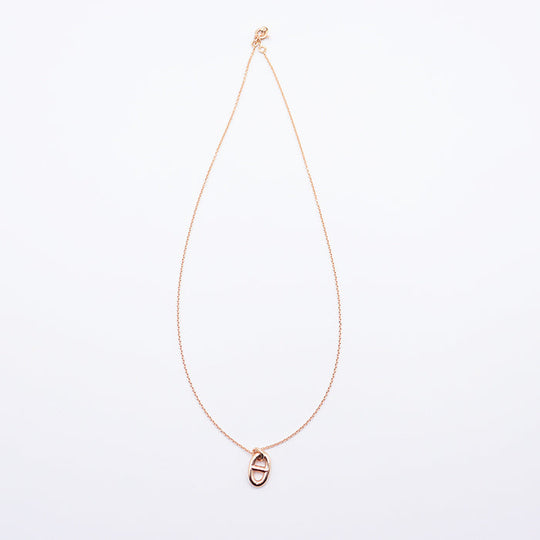 HERMES Necklace K18PG% , Au750% K18PG, pink gold Women Used Authentic