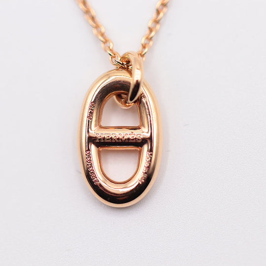 HERMES Necklace K18PG% , Au750% K18PG, pink gold Women Used Authentic