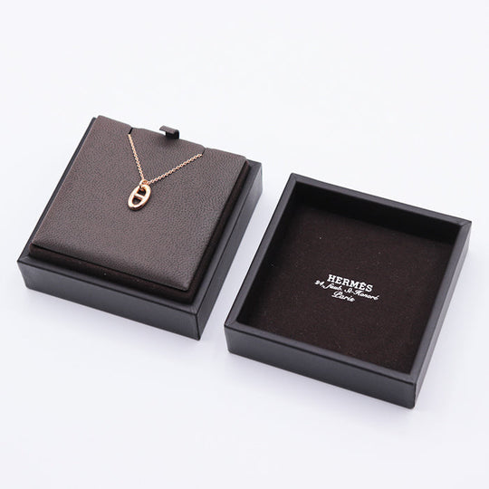 HERMES Necklace K18PG% , Au750% K18PG, pink gold Women Used Authentic