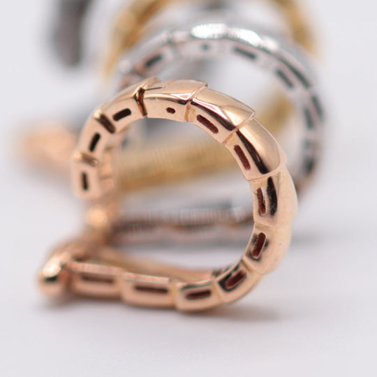 BVLGARI Pierce K18YG%, K18PG%, K18 three-color K18YG , K18PG Women Used Authentic