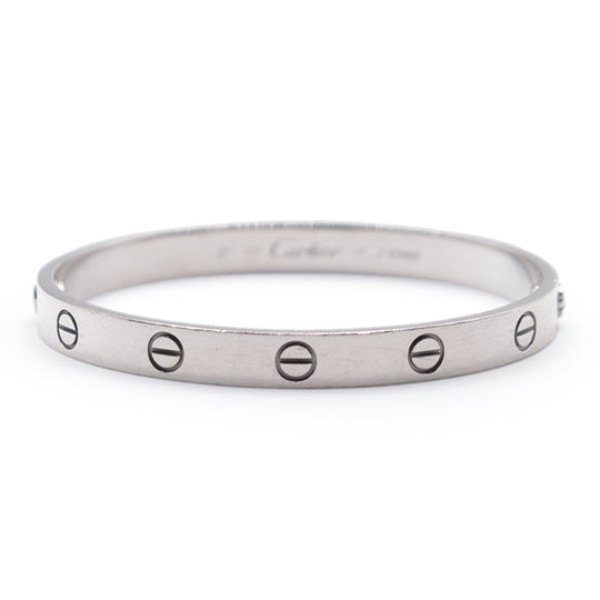 CARTIER bracelet K18WG%, White Gold% K18WG, White Gold Women Used Authentic
