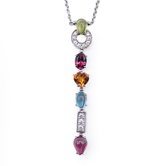 BVLGARI Necklace K18WG% ,  Au750% ,  K18WG multicolor Women Used Authentic