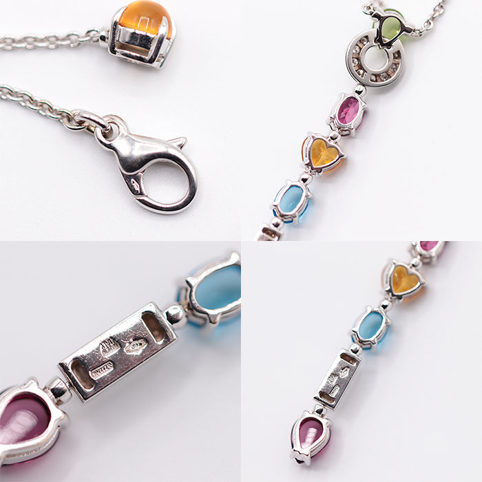 BVLGARI Necklace K18WG% ,  Au750% ,  K18WG multicolor Women Used Authentic