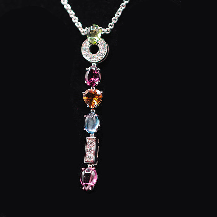 BVLGARI Necklace K18WG% ,  Au750% ,  K18WG multicolor Women Used Authentic