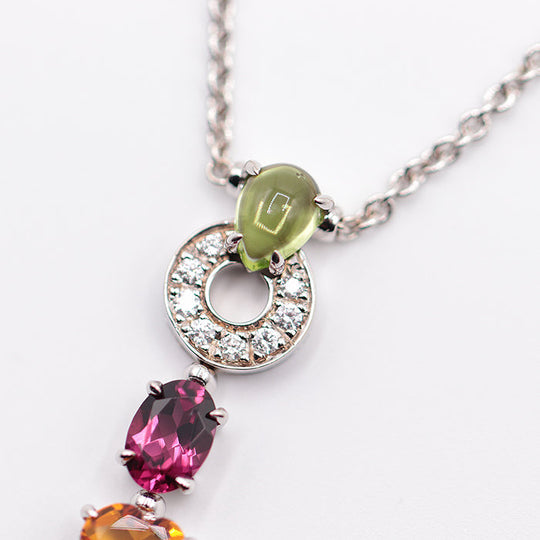 BVLGARI Necklace K18WG% ,  Au750% ,  K18WG multicolor Women Used Authentic