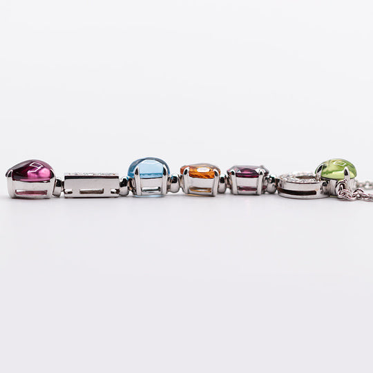 BVLGARI Necklace K18WG% ,  Au750% ,  K18WG multicolor Women Used Authentic