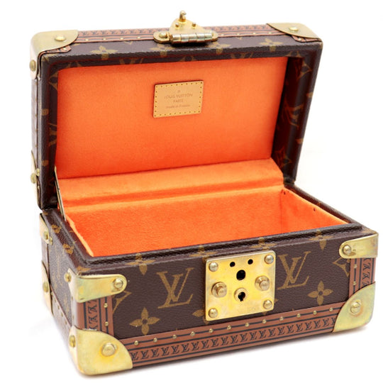 LOUIS VUITTON Accessory case M20037 Monogram canvas Brown Jewelry box Coffret Tresor 20 Women Used Authentic
