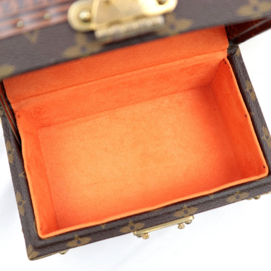 LOUIS VUITTON Accessory case M20037 Monogram canvas Brown Jewelry box Coffret Tresor 20 Women Used Authentic