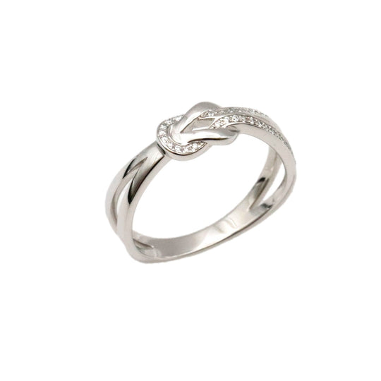 FRED Ring AU750 (K18WG), Diamond: 0.08ct (see official website) Silver Women Used Authentic