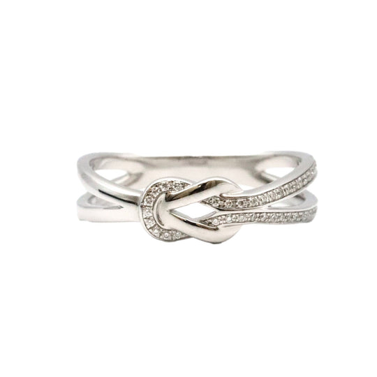 FRED Ring AU750 (K18WG), Diamond: 0.08ct (see official website) Silver Women Used Authentic