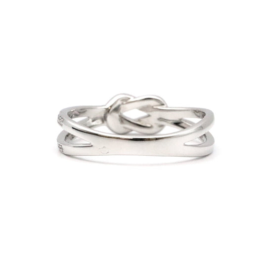 FRED Ring AU750 (K18WG), Diamond: 0.08ct (see official website) Silver Women Used Authentic