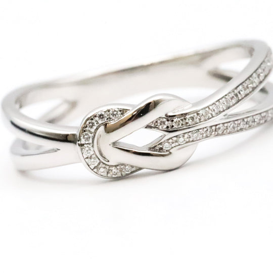 FRED Ring AU750 (K18WG), Diamond: 0.08ct (see official website) Silver Women Used Authentic