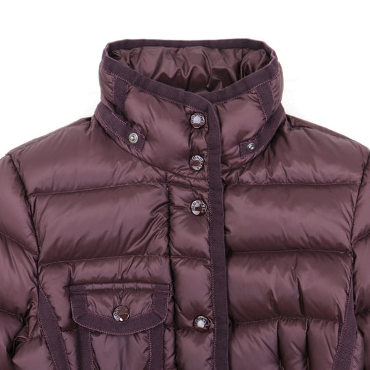 MONCLER Down jacket [Outer material] 100% nylon [Lining] 100% nylon [Filling] 90% down, 10% feather Bordeaux HERMINE Women 00 Used Authentic