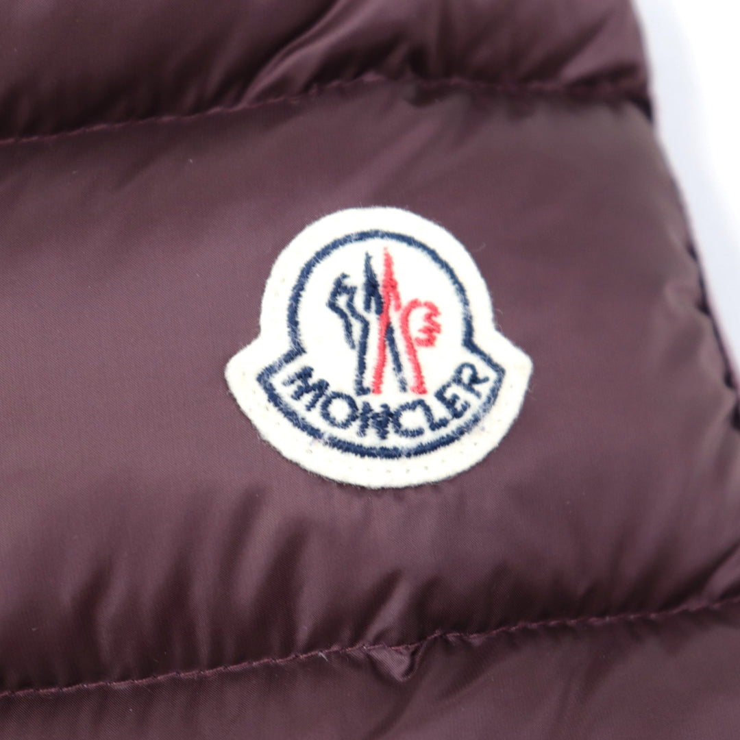 MONCLER Down jacket [Outer material] 100% nylon [Lining] 100% nylon [Filling] 90% down, 10% feather Bordeaux HERMINE Women 00 Used Authentic