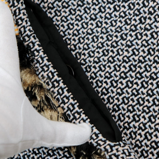 CARVEN Other outerwear 55% acrylic, 45% cotton [Lining] 100% cotton [Other fabric] 100% wool [Sleeve lining] 100% viscose Black, Multicolor Women 40 Used Authentic