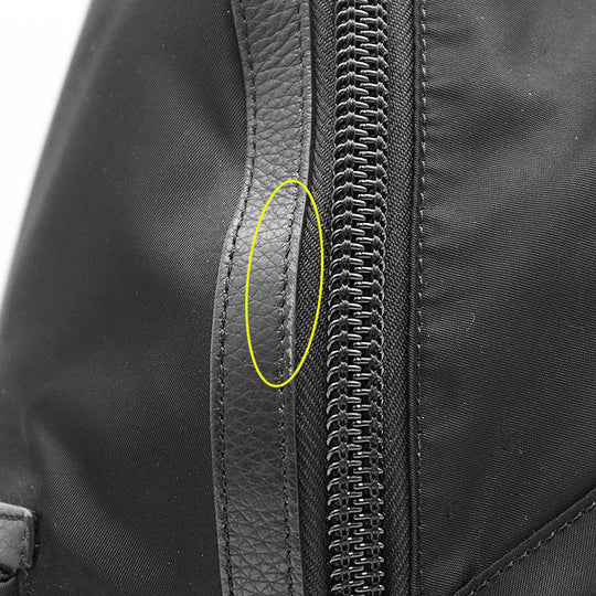 Christian Louboutin Backpack Nylon %, Leather % black unisex(Unisex) Used Authentic