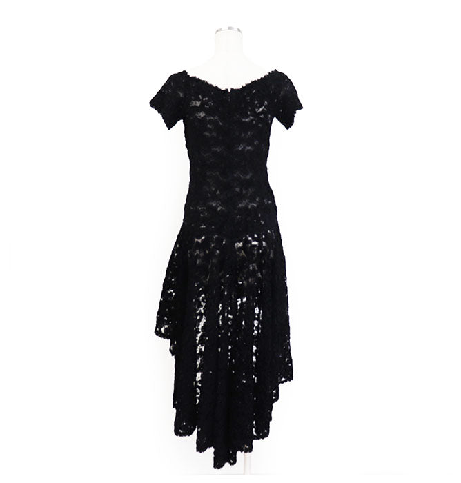 CHANEL one piece 83% viscose, 13% polyamide [lining] 100% silk black Women 34 Used Authentic