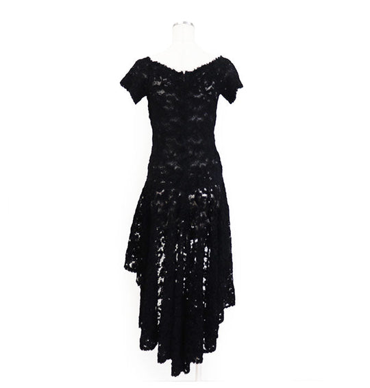 CHANEL one piece 83% viscose, 13% polyamide [lining] 100% silk black Women 34 Used Authentic