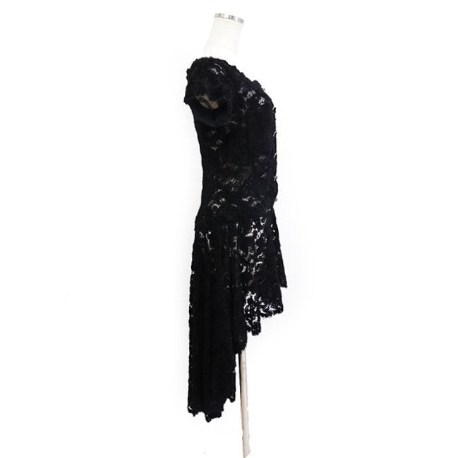 CHANEL one piece 83% viscose, 13% polyamide [lining] 100% silk black Women 34 Used Authentic