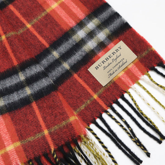 BURBERRY Scarf 4060291 Cashmere 100% Orange red Women(Unisex) Used Authentic