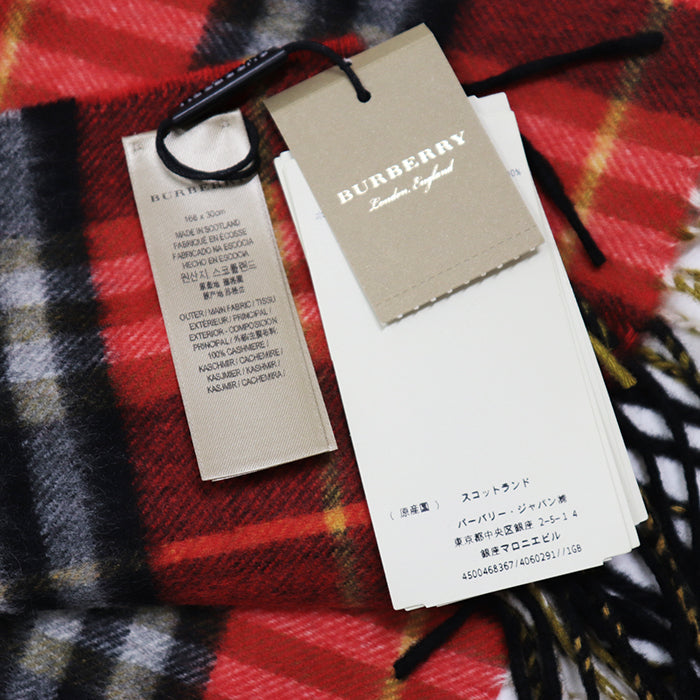 BURBERRY Scarf 4060291 Cashmere 100% Orange red Women(Unisex) Used Authentic
