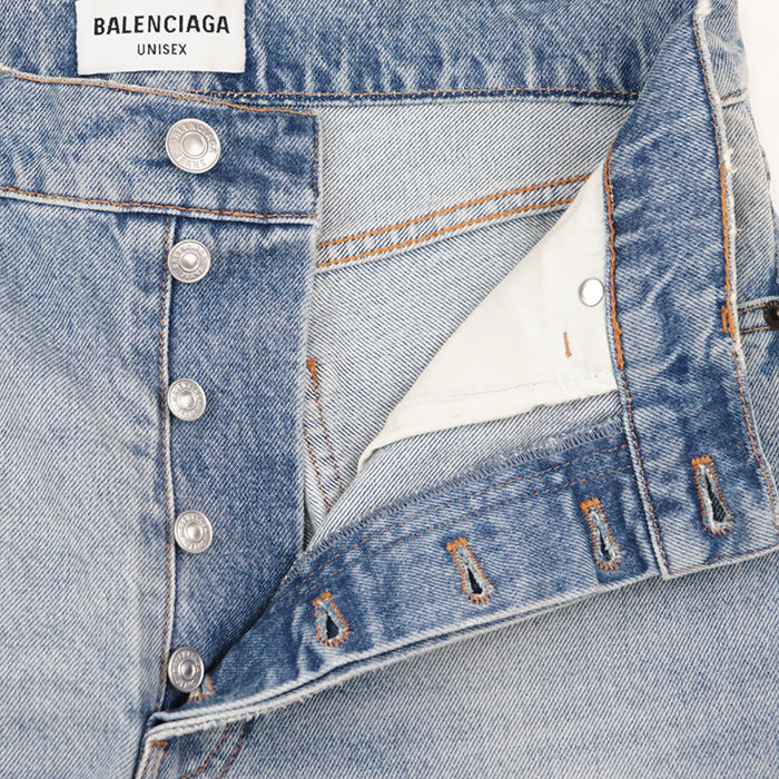 BALENCIAGA Pants cotton 100% Light indigo TD 04 664631 TBP48 8961 Women 27 Used Authentic