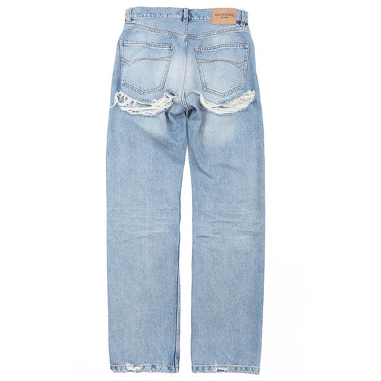 BALENCIAGA Pants cotton 100% Light indigo TD 04 664631 TBP48 8961 Women 27 Used Authentic