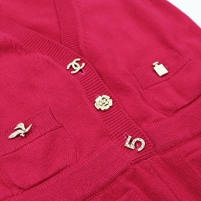 CHANEL Overall [Outer fabric] 100% cashmere [Rib] 99% cashmere, 1% elastane pink Women 36 Used Authentic