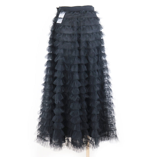 Christian Dior skirt [Outer fabric] 100% polyester [Lining] (Petticoat) 100% silk [Other fabric] 100% nylon black Women 34 Used Authentic