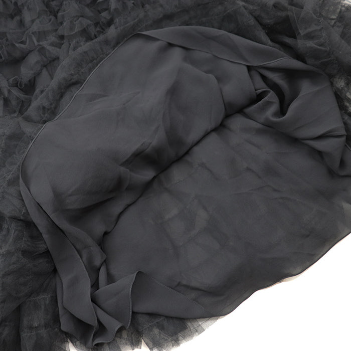 Christian Dior skirt [Outer fabric] 100% polyester [Lining] (Petticoat) 100% silk [Other fabric] 100% nylon black Women 34 Used Authentic