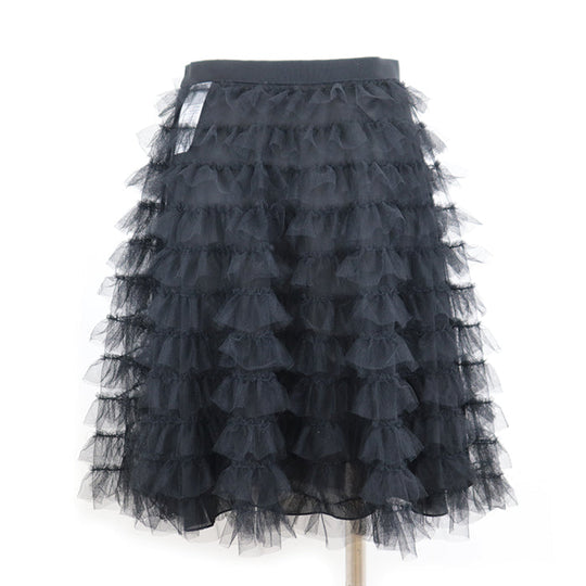Christian Dior skirt [Outer material] 100% polyester, 100% nylon [Lining] 100% silk black Women 36 Used Authentic