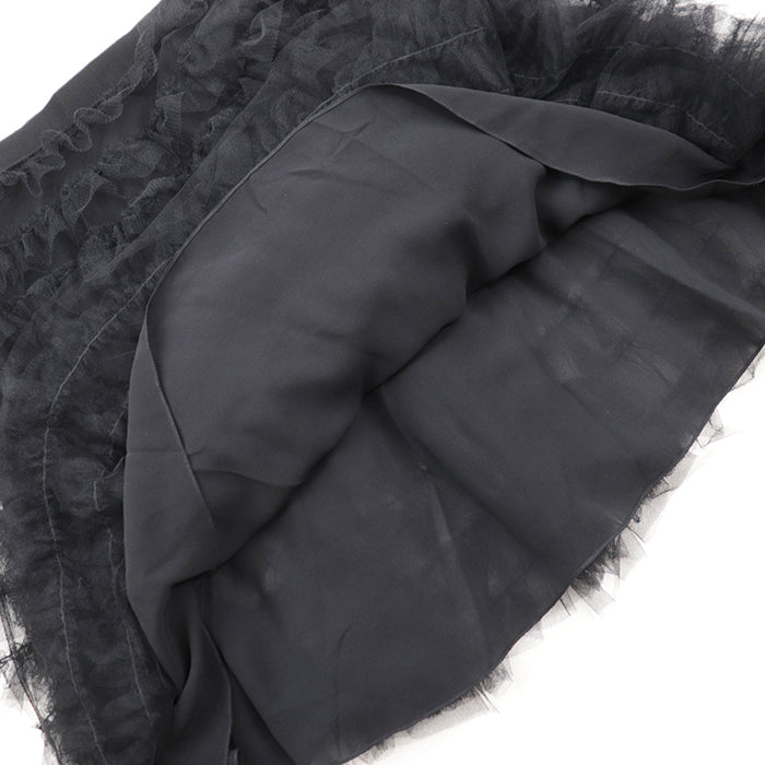 Christian Dior skirt [Outer material] 100% polyester, 100% nylon [Lining] 100% silk black Women 36 Used Authentic