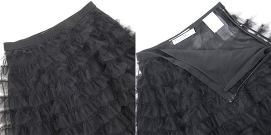 Christian Dior skirt [Outer material] 100% polyester, 100% nylon [Lining] 100% silk black Women 36 Used Authentic