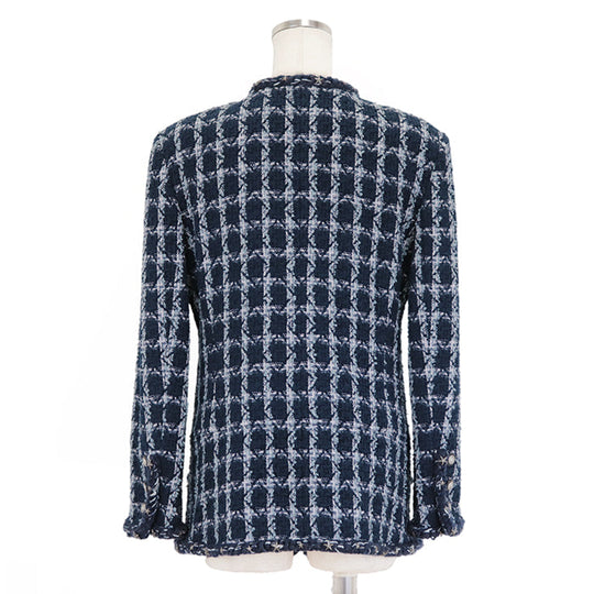 CHANEL Other outerwear 84% cotton, 10% reine wool [lining] 100% silk Navy Women 40 Used Authentic