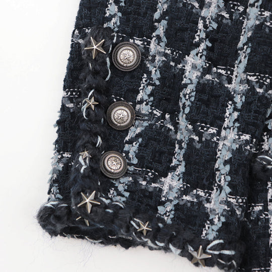 CHANEL Other outerwear 84% cotton, 10% reine wool [lining] 100% silk Navy Women 40 Used Authentic